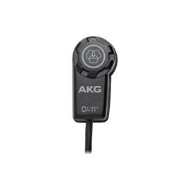 C411 PP - Black - High-performance miniature condenser vibration pickup with MPAV standard XLR connector - Hero